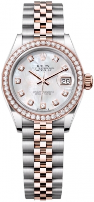 Rolex Lady Datejust 28mm Stainless Steel and Everose Gold 279381RBR MOP Diamond Jubilee